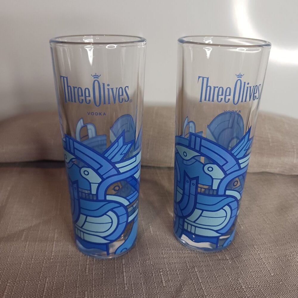 Three Olives Vodka Double Shot Glasses